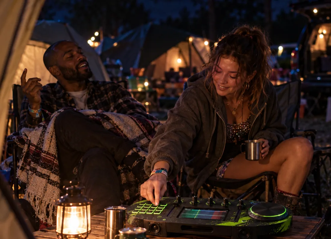 Camping concept scene